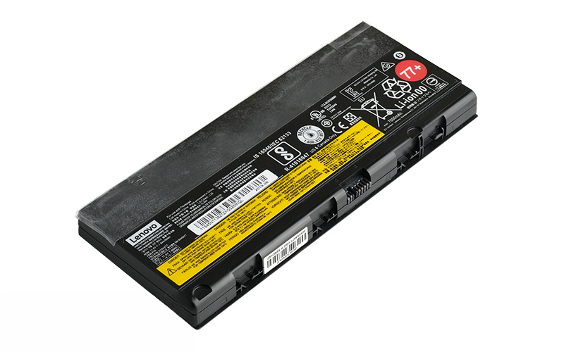 00NY493 00NY491 SB10H45078 Battery for Lenovo ThinkPad P50 P51 P52 (11.1V 75Wh 6-Cell Li-Poly) – Front view top 45° angle