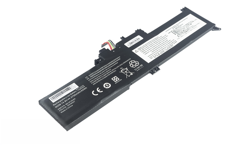 01AV434 01AV432 00HW026 00HW027 Battery for Lenovo ThinkPad Yoga 260 Type 20FD 370 Type 20JH X380 Type 20LH (14.8V 40Wh 4-Cell Li-Poly) – Front view top 45° angle
