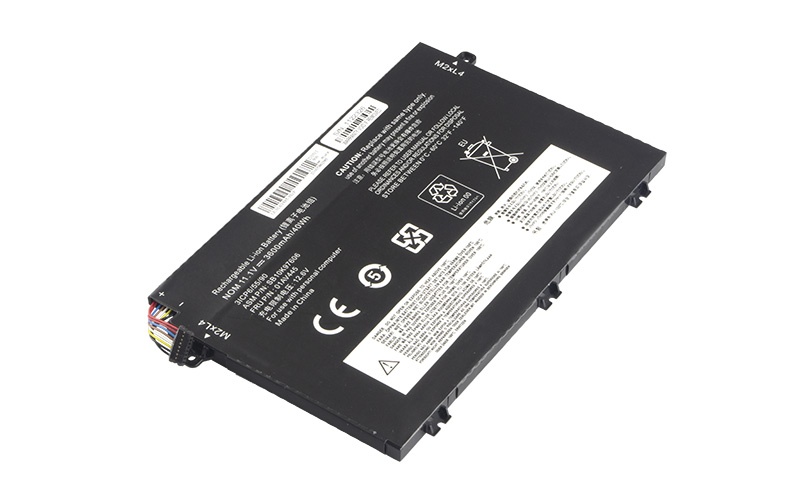 01AV445 01AV447 L17L3P51 Battery for Lenovo ThinkPad E480 E580 R480 R580 (11.1V 40Wh 3-Cell Li-Poly) – Front view top 45° angle