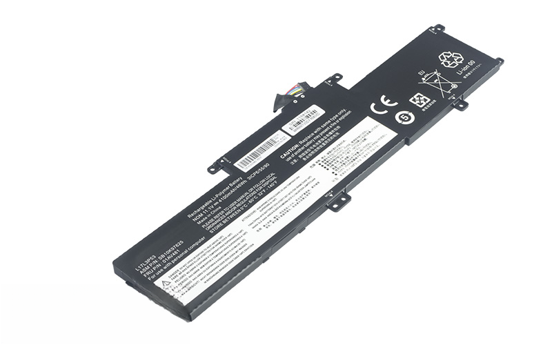 01AV483 041AV481 L17C3P53 L17L3P53 Battery for Lenovo ThinkPad L380 Yoga Type 20M7 (11.1V 45.5Wh 3-Cell Li-Poly) – Front view top 45° angle