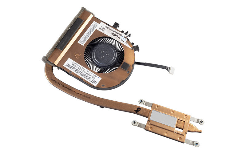 01AW252 CPU Fan and Heatsink Assembly for Lenovo ThinkPad L460 Type 20FV (for models with integrated GPU) – Top – fan blades visible