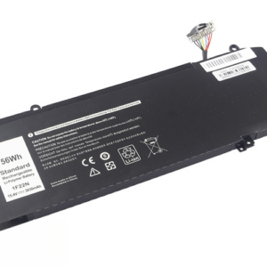 06YV0V 0JJPFK 1F22N Battery for Dell Alienware M15 P79F M17 P37E G5 15 5590 G7 15 7590 17 7790 (15.4V 56Wh 4-Cell Li-Poly) – Front view top 45° angle
