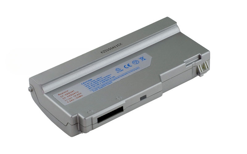 10.65V 5200mAh/55Wh 6-Cell Battery for Panasonic CF-W5 ToughBook W5 (P/N: CF-VZSU47 CF-VZSU47U) – Front view top 45° angle