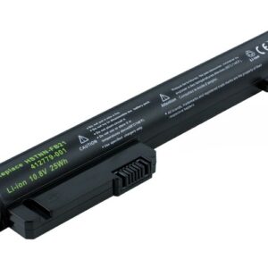 10.8V 2200mAh/24Wh 3-Cell Battery for HP EliteBook 2530p 2540p HP Compaq 2400 2510p 2530p NC2400 NC2410 (P/N: HSTNN-FB21 RW556AA HSTNN-DB22 441675-001 EH767AA EH768AA) – Front view top 45° angle