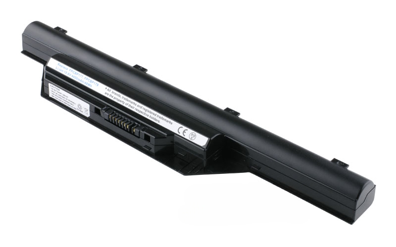 10.8V 4400mAh/48Wh 6-Cell Battery for Fujitsu LifeBook S6410 S6510 S7210 S7220 (P/N: FPCBP177 FPCBP179AP) – Front view top 45° angle