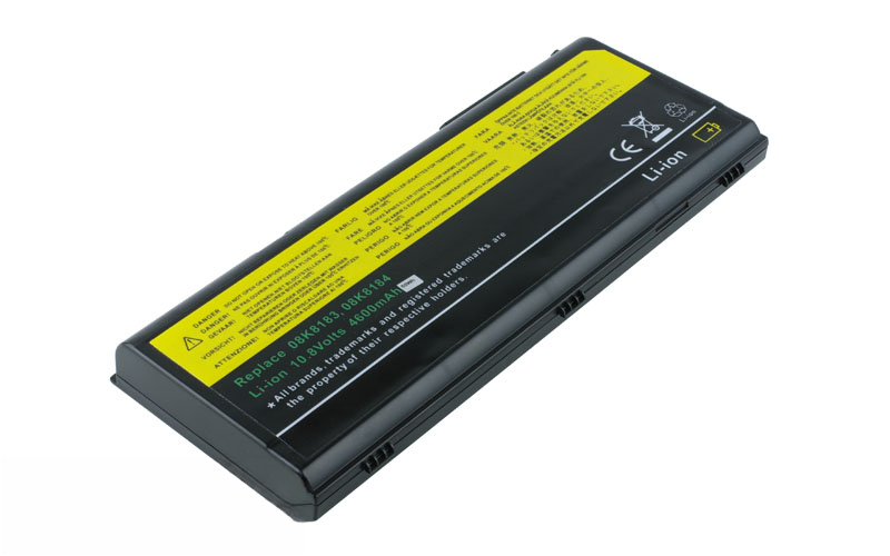 10.8V 4400mAh/48Wh 6-Cell Battery for IBM ThinkPad G40 G41 Series (P/N: 92P1057 &nbsp;08K8182 08K8183 08K8184 08K8186 08K8185) – Front view top 45° angle