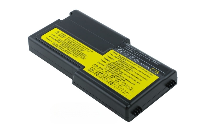 10.8V 4400mAh/48Wh 6-Cell Battery for IBM ThinkPad R40e (P/N: 08K8218 92P0987 92P0988 92P0989 92P0990) – Front view top 45° angle