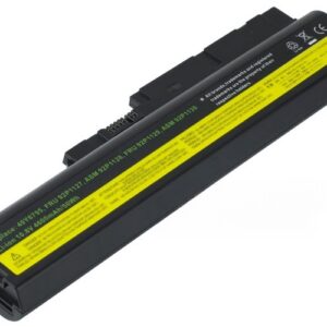 10.8V 4400mAh/48Wh 6-Cell Battery for IBM ThinkPad Z60m Z61e Z61m Z61p (P/N: FRU 92P1127 ASM 92P1128 FRU 42T4502 40Y6795 FRU 92P1129 ASM 92P1130) – Front view top 45° angle