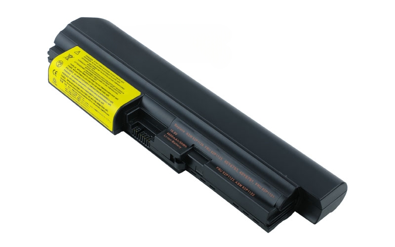10.8V 4400mAh/48Wh 6-Cell Battery for IBM ThinkPad Z60t Z61t (P/N: FRU 92P1125 ASM 92P1126 40Y6793) – Front view top 45° angle