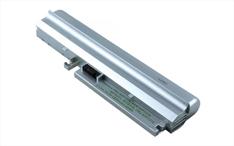 10.8V 4400mAh/48Wh 6-Cell Battery for Lenovo 3000 Series V100 V200 (P/N: FRU 92P1216 FRU 92P1220 ASM 92P1219 42T5223 40Y8319 40Y8321) – Front view top 45° angle
