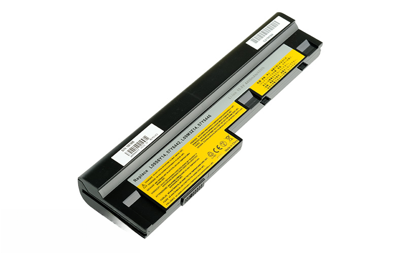 10.8V 48Wh 6-Cell Battery for Lenovo IdeaPad S10-3 U160 U165 S205 (P/N: L09M6Y14 L09S6Y14 L09S3Z14 57Y6448 57Y6522) – Front view top 45° angle