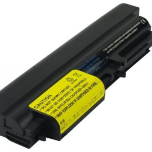 10.8V 48Wh 6-Cell Battery for Lenovo ThinkPad R400 R61 R61i T400 T61 T61p (P/N: FRU 42T4548 FRU 42T5262 FRU 42T5264 ASM 42T5262 41U3198 42T4547) – Front view top 45° angle
