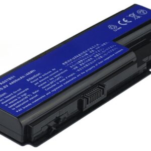 10.8V 5200mAh/56Wh 6-Cell Battery for Acer Aspire 5220 5720 5940G 6920 7730G Acer Extensa 7230 7630 (P/N: AS07B31 AS07B41 AS07B51 AS07B71) – Front view top 45° angle