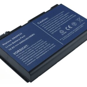 10.8V 5200mAh/56Wh 6-Cell Battery for Acer Extensa 5210 5230 5620Z 5630G 7220 Acer TravelMate 5220G 5310 5520 5710 5720 5730 6592 7520G 7720G (P/N: GRAPE32 TM00741 BT.00603.029 Bt.00607.017) – Front view top 45° angle