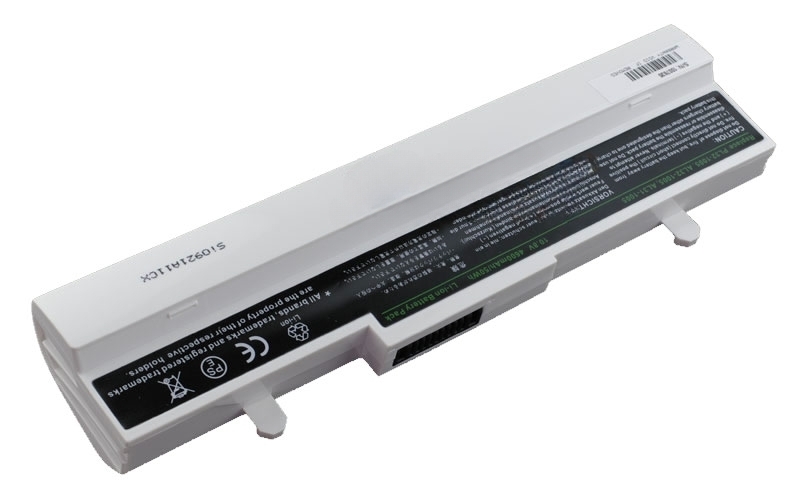 10.8V 5200mAh/56Wh 6-Cell Battery for ASUS eee PC 1001HA 1001P 1005HA 1005P 1101HA (P/N: AL31-1005 AL32-1005 PL32-1005) – Front view top 45° angle