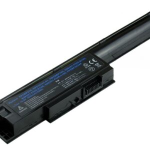 10.8V 5200mAh/56Wh 6-Cell Battery for Fujitsu LifeBook BH531 SH531 LH531 (P/N: CP516151-01 FMVNBP195 FPCBP274 FPCBP323AP S26391-F545-B100 S26391-F545-E100 S26391-F545-L100) – Front view top 45° angle