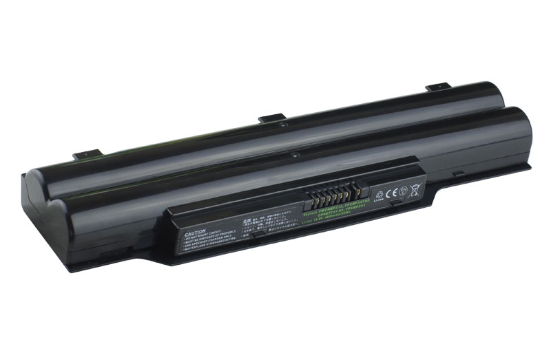 10.8V 56Wh 6-Cell Battery for Fujistu LifeBook A532 AH532 AH512 (P/N: FPCBP331 FPCBP347AP FMVNBP213 CP567717-01) – Front view top 45° angle