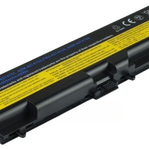 10.8V 56Wh 6-Cell Battery for Lenovo ThinkPad E40 E50 E420 E425 E520 E525 SL410 SL510 T410i T420 T510i W510 (P/N: FRU 42T4751 ASM 42T4752 FRU 42T4797 FRU 42T4817 FRU 42T4819) – Front view top 45° angle