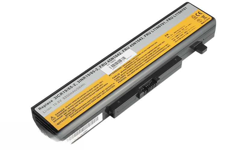 10.8V 56Wh 6-Cell Battery for Lenovo ThinkPad Edge E530 E430 B580 E535 (P/N: L11L6Y01 L11M6Y01 L11N6R01 L11N6Y01 45N1044 45N1054) – Front view top 45° angle