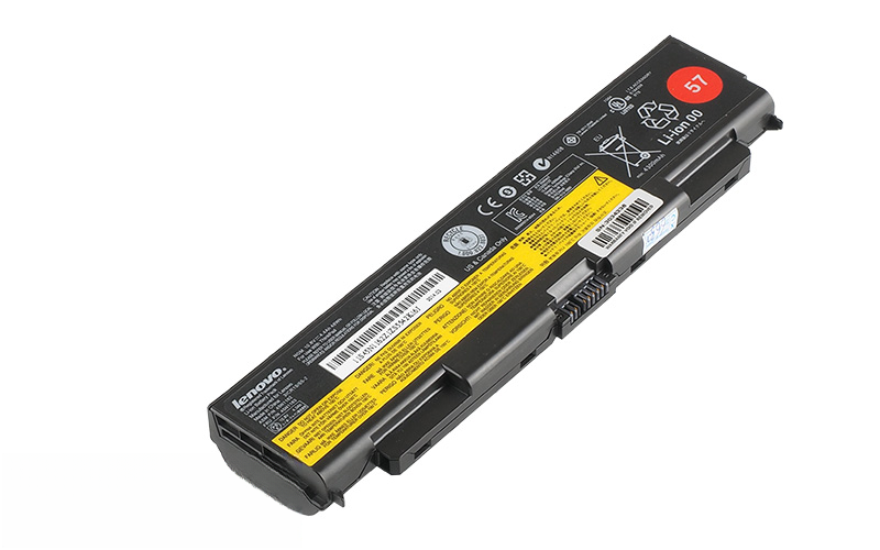 10.8V 56Wh 6-Cell Battery for Lenovo ThinkPad T440p T540p W540 L540 (P/N: 45N1162 45N1163) – Front view top 45° angle