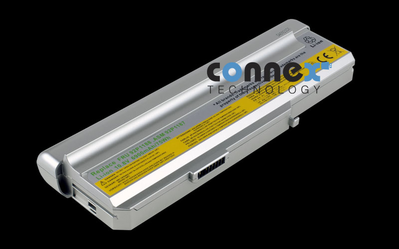 10.8V 6600mAh/71Wh 9-Cell Battery for Lenovo 3000 Series C200 N100 N200 (P/N: 41U5027 40Y8317 FRU 92P1184 FRU 92P1186 FRU 42T5212 ASM 92P1187) – Front view top 45° angle