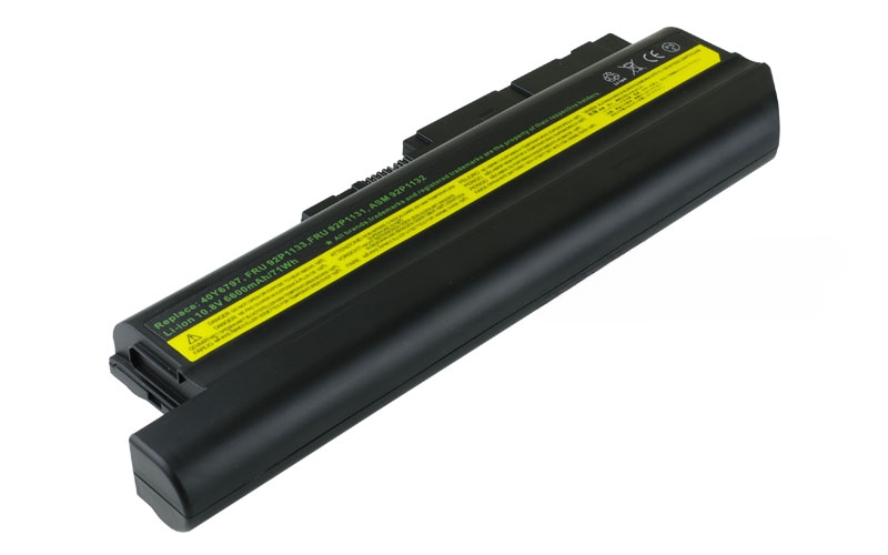 10.8V 71Wh 9-Cell Battery for IBM ThinkPad R60 R61 T60 T61 Z60M Z61M Lenovo ThinkPad R61 T61 (P/N: 40Y6797 ASM 92P1130 FRU 42T4502 FRU 42T4513 FRU 92P1139) – Front view top 45° angle
