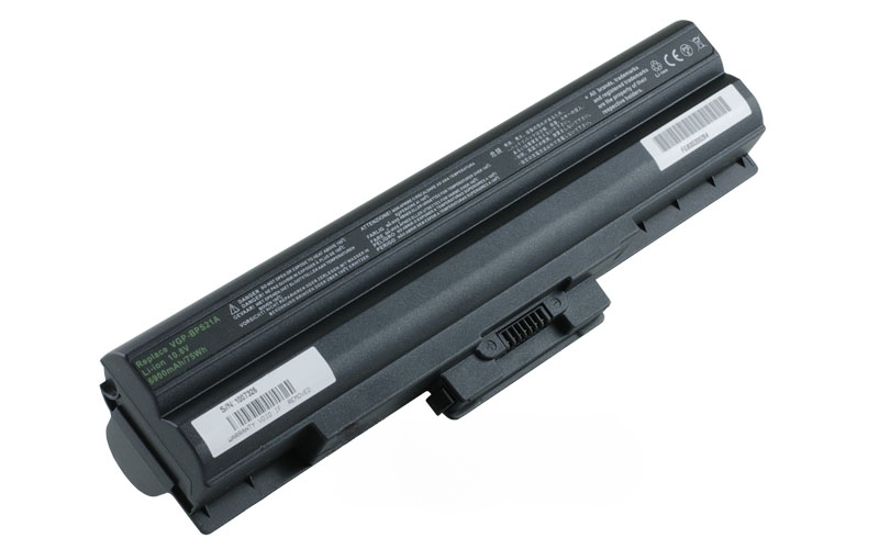 10.8V 84Wh 9-Cell Battery for Sony VAIO VGN-CS26 VGN-CS27 VGN-CS39 VGN-FW21E VGN-FW37J VGN-SR290 VGN-SR39 (P/N: VGP-BPL13 VGP-BPL21 VGP-BPS13A VGP-BPS13B VGP-BPS21A VGP-BPS21B) <strong><span style= – Front view top 45° angle