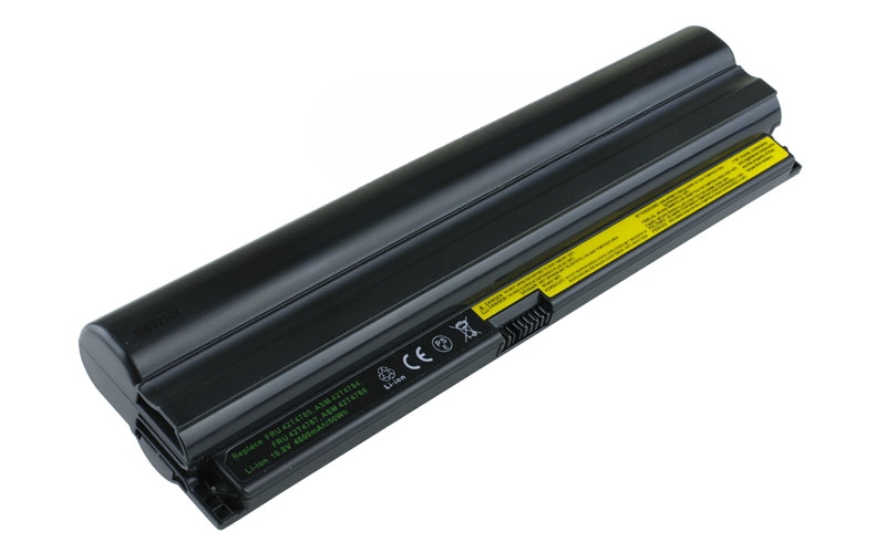 10.8V&nbsp;4400mAh/48Wh 6-Cell Battery for Lenovo ThinkPad X100e X120e Lenovo ThinkPad Edge 11" E10 (P/N:&nbsp;42T4829 FRU 42T4789 ASM 42T4784 57Y4559) – Front view top 45° angle