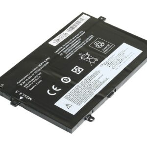 10.95V 38Wh Li-Poly Battery for Lenovo ThinkPad E470 E470C E475 (P/N: 01AV413 01AV411 01AV412 SB10K97568 SB10K97569) – Front view top 45° angle