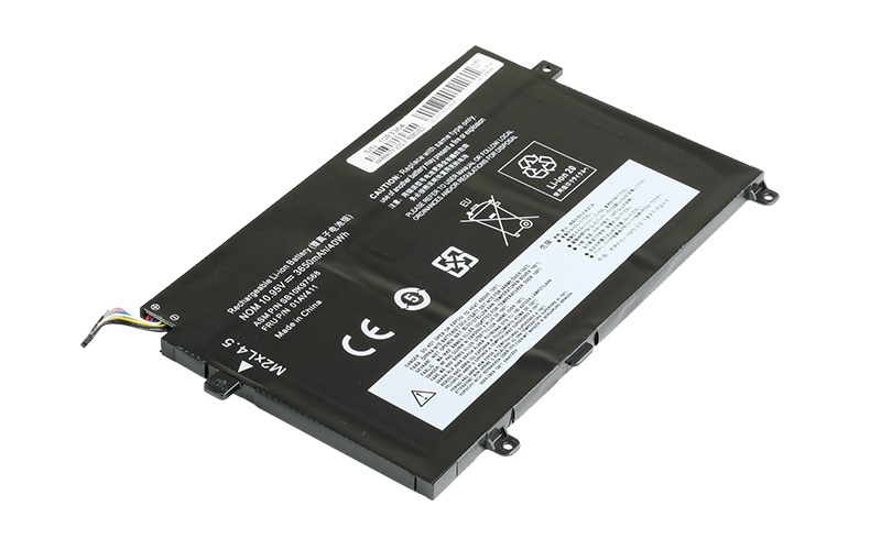 10.95V 38Wh Li-Poly Battery for Lenovo ThinkPad E470 E470C E475 (P/N: 01AV413 01AV411 01AV412 SB10K97568 SB10K97569) – Front view top 45° angle