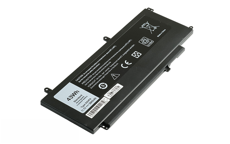 11.1V 38Wh 3-Cell Li-Poly Battery for Dell Vostro 14-5459 Inspiron 15-7548 15-7548 (P/N: 4P8PH D2VF9 PXR51) – Front view top 45° angle