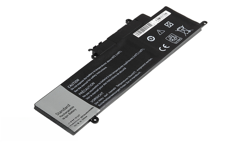 11.1V 39Wh 3-Cell Li-Polymer Battery for Dell Inspiron 13 7347 Convertible 13.3 inch (P/N: GK5KY) – Front view top 45° angle