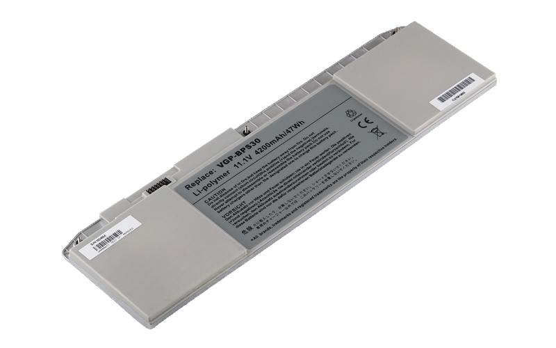 11.1V 4200mAh/47Wh Li-Polymer Battery for Sony VAIO SVT11113 SVT11115 SVT13117 SVT13127 (P/N: VGP-BPS30) – Front view top 45° angle