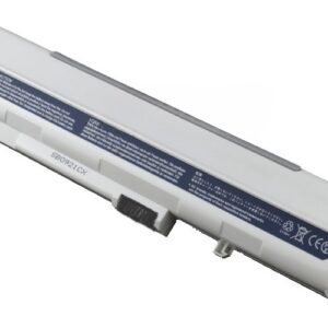 11.1V 4400mAh/49Wh 6-Cell Battery for Acer Aspire One A110 A150 A150 D250 D210 (P/N: UM08A31 UM08A51 UM08A72 UM08B73 UM08B74) – Front view top 45° angle