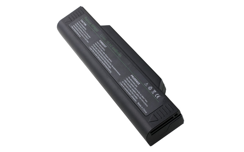 11.1V 4400mAh/49Wh 6-Cell Battery for Fujitsu Siemens Amilo L1300 C1300 L7310G Packard Bell EasyNote MIT-RHEA-S MIT-RHEA-C (P/N: BP-8050 BP-8050X) – Front view top 45° angle
