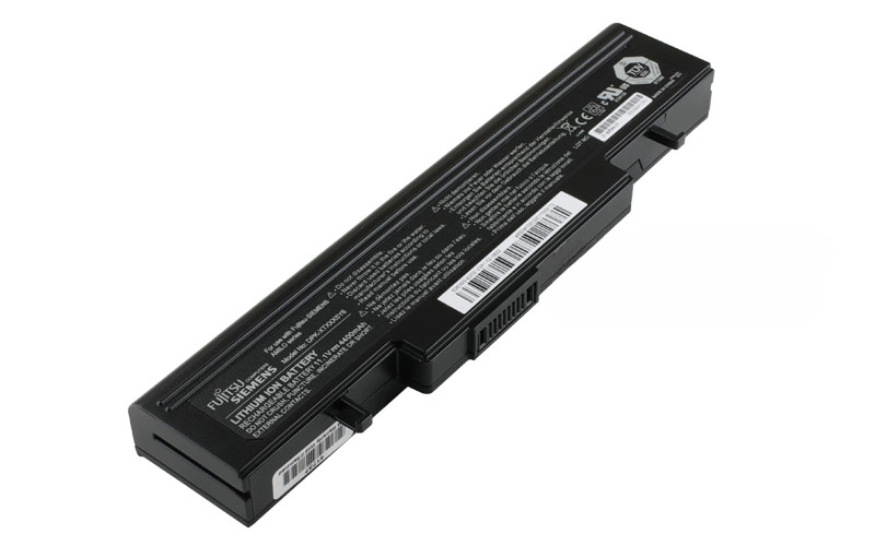 11.1V 4400mAh/49Wh 6-Cell Battery for Fujitsu Siemens Amilo Pa1535 Xa2528 Xa2529 Xa1526 Xa1527 (P/N: 21-92544-08 DPK-XTXXXSY6) – Front view top 45° angle