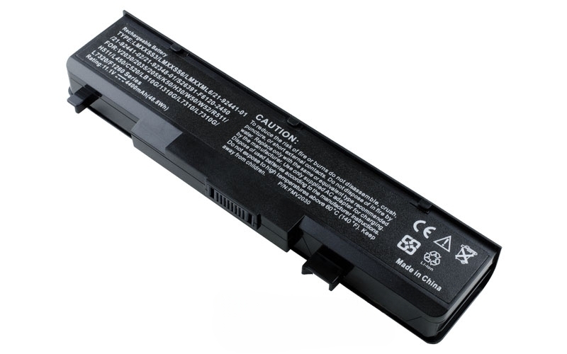 11.1V 4400mAh/49Wh 6-cell Battery for Fujitsu Siemens Amilo Pro V2030 V2035 V2055 Li1705 (P/N: DPK-LMXXSY6 SMP-LMXXSS3 SMP-LMXXSS6) – Front view top 45° angle
