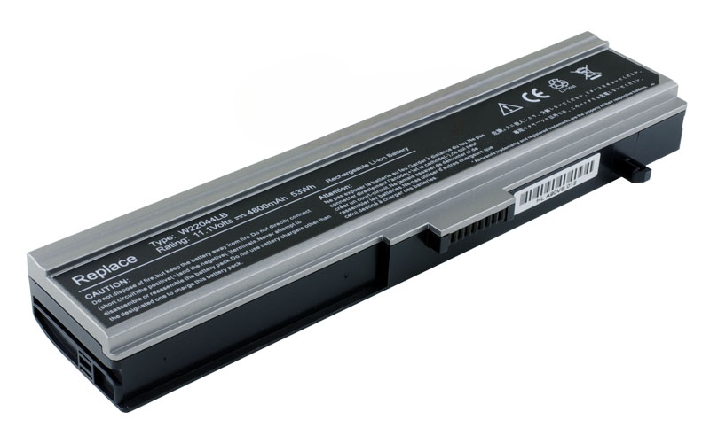 11.1V 4400mAh/49Wh 6-Cell Battery for HP Compaq NX4300 Compaq Presario B1800 (P/N: W22044LB HSTNN-A14C W22045LF 397164-001) – Front view top 45° angle