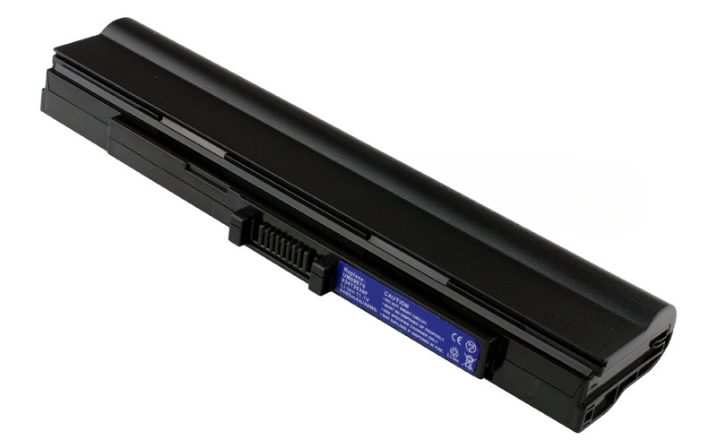 11.1V 49Wh 6-Cell Battery for Acer Aspire 1410T 1810T Acer Aspire One 521 752h Acer Ferrari One 200 (P/N: UM09E31) – Front view top 45° angle