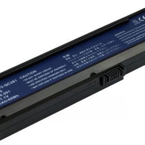 11.1V 49Wh 6-Cell Battery for Acer Aspire 3050 3680 5050 5500 Acer TravelMate 2480 3260 3270 3274 (P/N: LIP6220QUPC SY6 3UR18650-2-QC261 BT.00603.006) – Front view top 45° angle