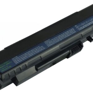11.1V 49Wh 6-Cell Battery for Acer Aspire One A110 A150 D150 D250 (P/N: UM08A31 UM08A71 UM08A72 UM08A73 UM08A74 UM08B71) – Front view top 45° angle
