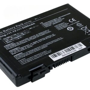 11.1V 49Wh 6-Cell Battery for ASUS K50 K51 K40 K60 K61 F82 F83 K70 X65 X70 (P/N: A32-F82 L0690L6 L0A2016 A32-F52) – Front view top 45° angle