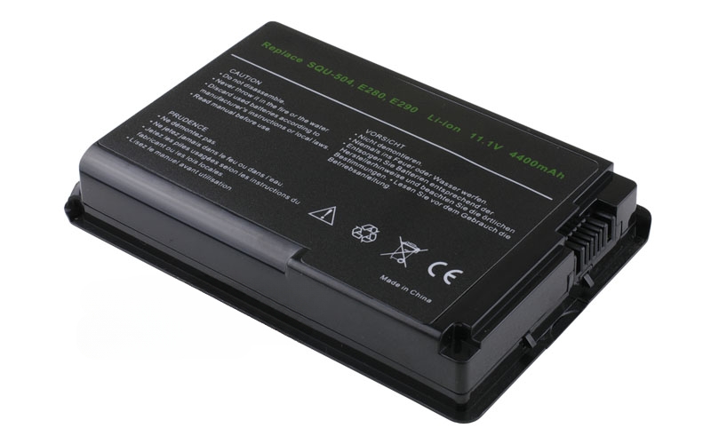 11.1V 49Wh 6-Cell Battery for Sahara LE1D LE1N NB610 N1356 (P/N: 3UR18650F-2-QC186 SQU-504 916C4600F) – Front view top 45° angle