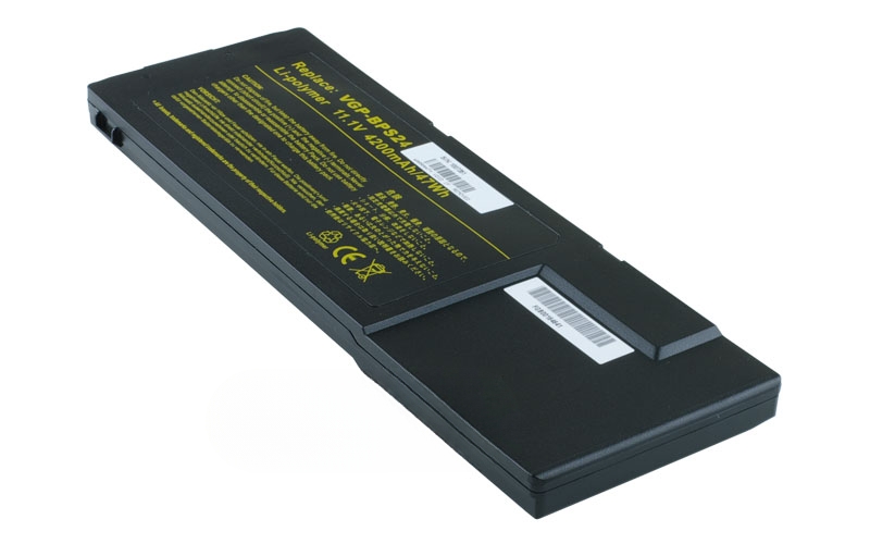 11.1V 50Wh Li-Polymer Battery for Sony VAIO VPC-SB190S VPC-SB26FG/B VPC-SB28FJ/W VPC-SB37GW/S VPC-SB38GH/B (P/N: VPC-BPS24)&nbsp;No BIOS upgrade installation required – Front view top 45° angle