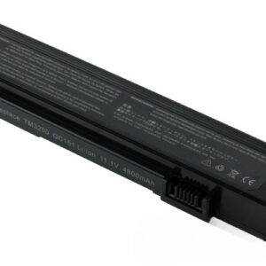 11.1V 5200mAh/58Wh 6-Cell Battery for Acer TravelMate C200 C202 C203 C210 C213 3200 3201 3203 3205 (P/N: 3UR18650F-2-QC134 SQU-405 BT.00603.025) – Front view top 45° angle