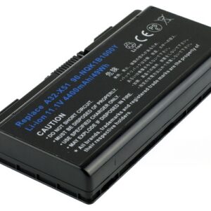 11.1V 5200mAh/58Wh 6-Cell Battery for ASUS T12 T12C T12Fg X51C X51L X51R X58 X58C (P/N: A32-T12 A32-X51 90-NQK1B1000Y) – Front view top 45° angle