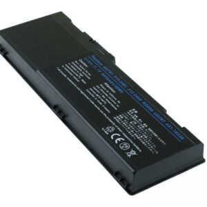 11.1V 5200mAh/58Wh 6-Cell Battery for Dell Inspiron 1501 6400 E1505 PP20L Dell Latitude 131L Dell Vostro 1000 (P/N: GD761 RD859 UD267 XU937 451-10338 451-10424 312-0466 312-0599) – Front view top 45° angle