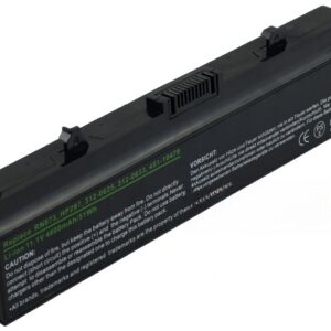 11.1V 5200mAh/58Wh 6-Cell Battery for Dell Inspiron 1525 1526 1545 1546 Dell Vostro 500 (P/N: 312-0625 312-0633 451-10478 C601H GW240 RN873 XR693) – Front view top 45° angle