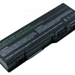 11.1V 5200mAh/58Wh 6-Cell Battery for Dell Inspiron 6000 9200 9300 9400 (P/N: 310-6321 312-0340 312-0348 D5318 F5635 G5260) – Front view top 45° angle