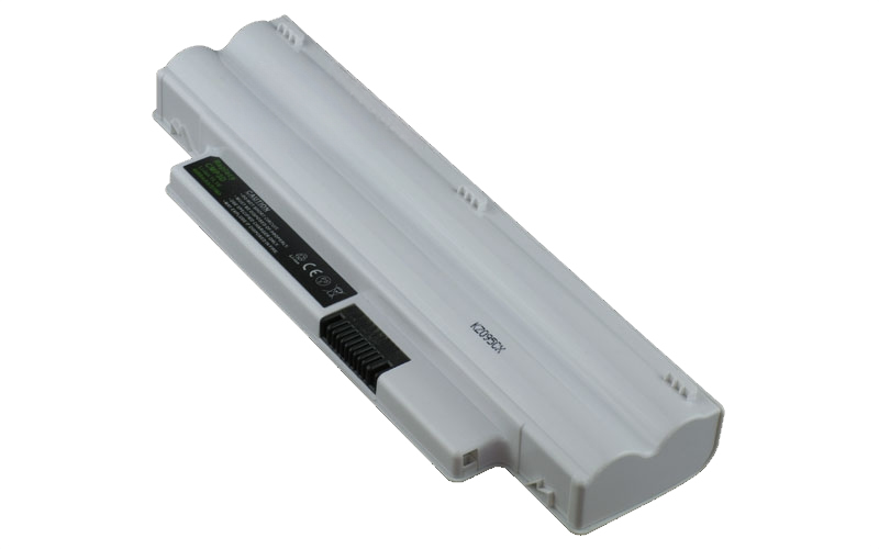 11.1V 5200mAh/58Wh 6-Cell Battery for Dell Inspiron Mini 10 1012  1018(P/N: 312-0966 312-0967 8PY7N A3580082 A3582339 CMP3D G9PX2 KMP21 MGWSK) – Front view top 45° angle